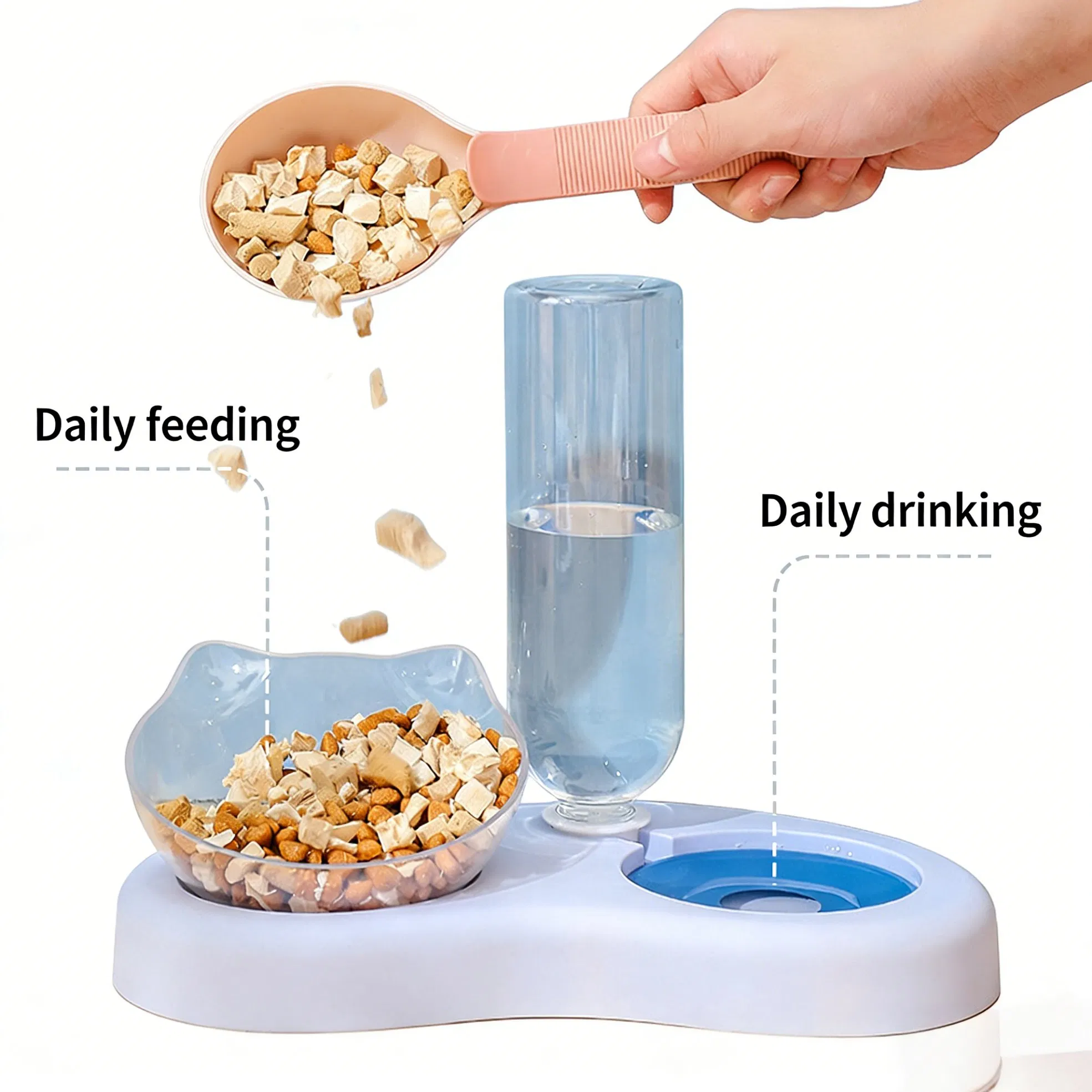 Mini Cat Feeding and Watering Bowl Combined Feeding and Watering OEM/ODM