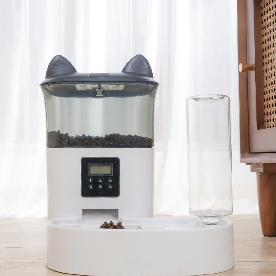 Dual Power Rechargeable Battery Pet Intelligent Feeder for 5 to 20mm Dry Food