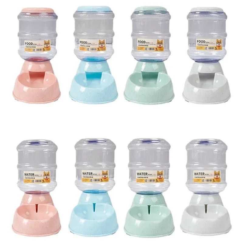 Dog Automatic Feeder Plastic Water Bottle Cat Bowl Feeding and Drinking Dog Water Dispenser Pet Feeding Bowl Pet Supplies