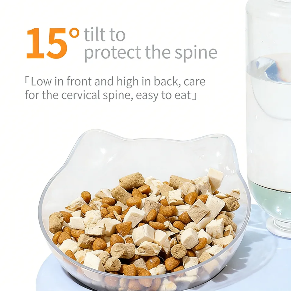 Mini Cat Feeding and Watering Bowl Combined Feeding and Watering OEM/ODM