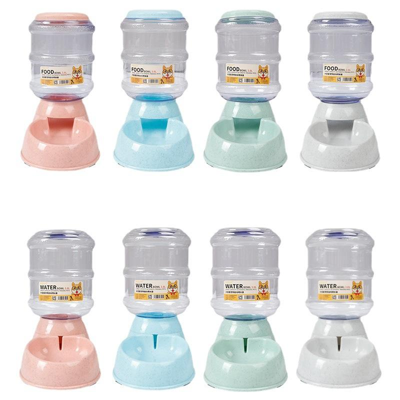 Customized Logo Acceptable Pet Accessories Automatic Cat Food Water Dispenser Bottle Bowl Pet Dog Feeder Alimentador Y Dispensador PARA Mascotas
