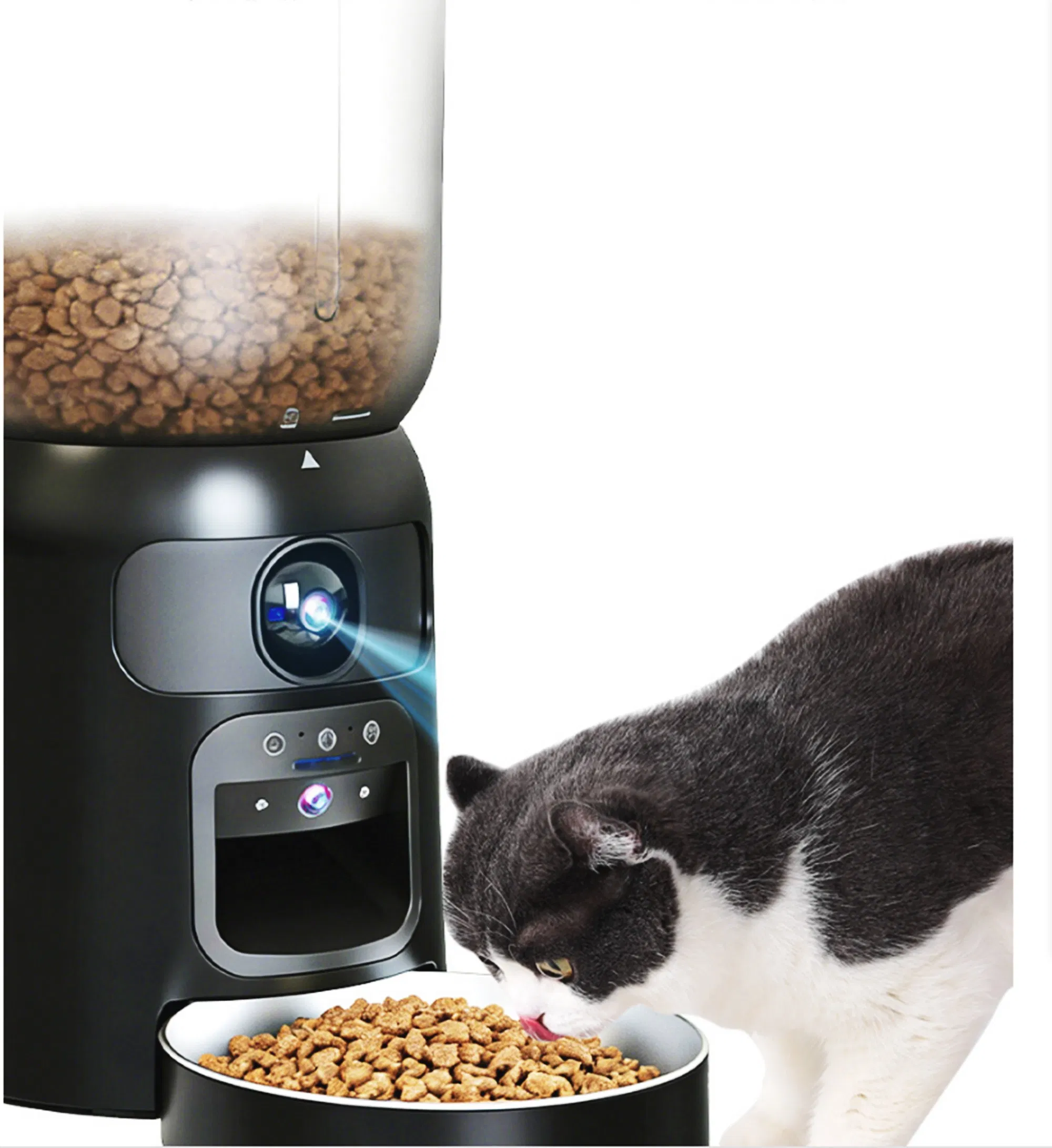 Stainless Steel Bowl Automatic Pet Feeder Portion Control Food Dispenser for Cats and Dogs