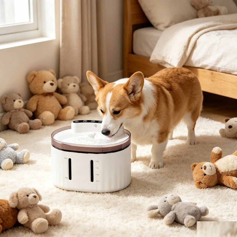 Eco-Friendly Rechargeable Pet Water Feeder with 2L Capacity Pet Products