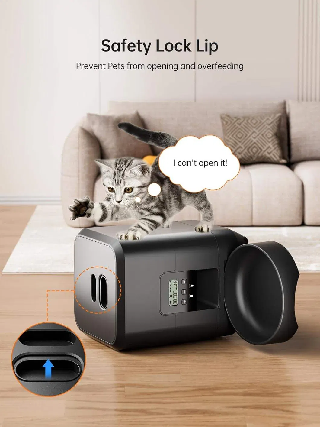 2L/67.63oz Smart Pet Feeder Automatic Dog Feeder Dog Slow Food Timed Automatic Cat Food Dispenser Auto Cat Feeder Dog Bowls