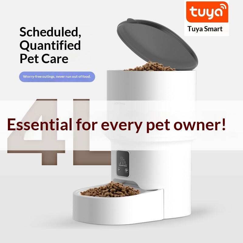 WIFI Oval Automatic Pet Feeder with Camera Intelligent Timed Feeding for Cats and Dogs