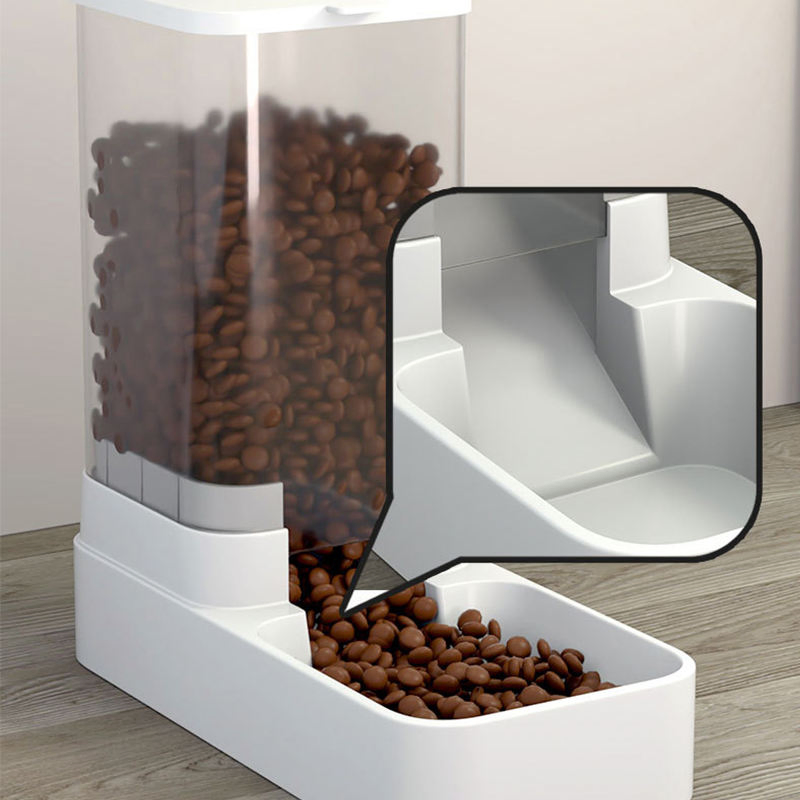 Large Capacity Automatic Pet Feeder Water Dispenser Set Gravity-Feed Dog Food &amp; Water Portable Plastic Design for Dogs Cats Pets
