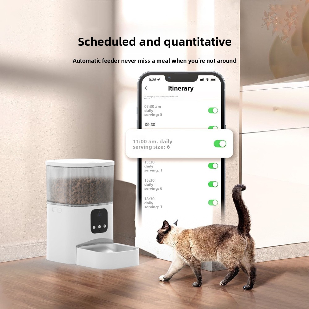 Pet Automatic Feeder Large Capacity 3L Timed Quantitative Remote Feeding Wifi Smart Pet Feeder for Dogs and Cats