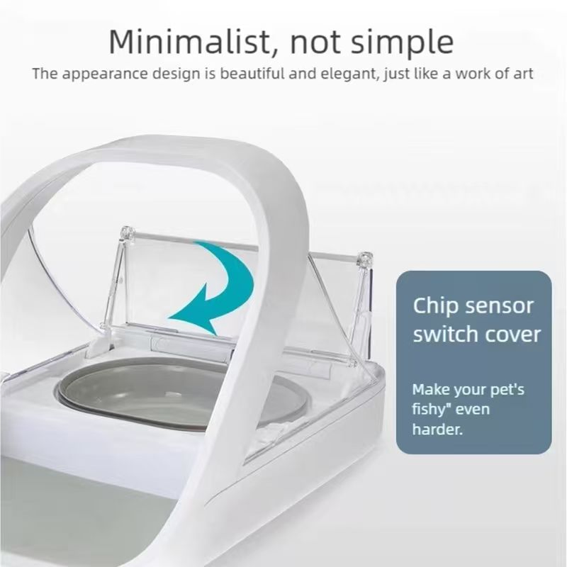 Smart Chip Recognition Sensor Cat and Dog Feeder Specialised Rubber Bowl for Pets