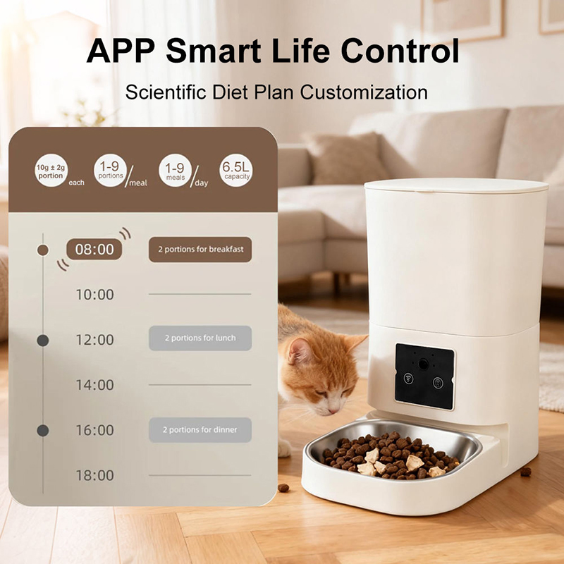 Intelligent Pet Feeder with Portion Control for Dogs and Cats Daily Feeding