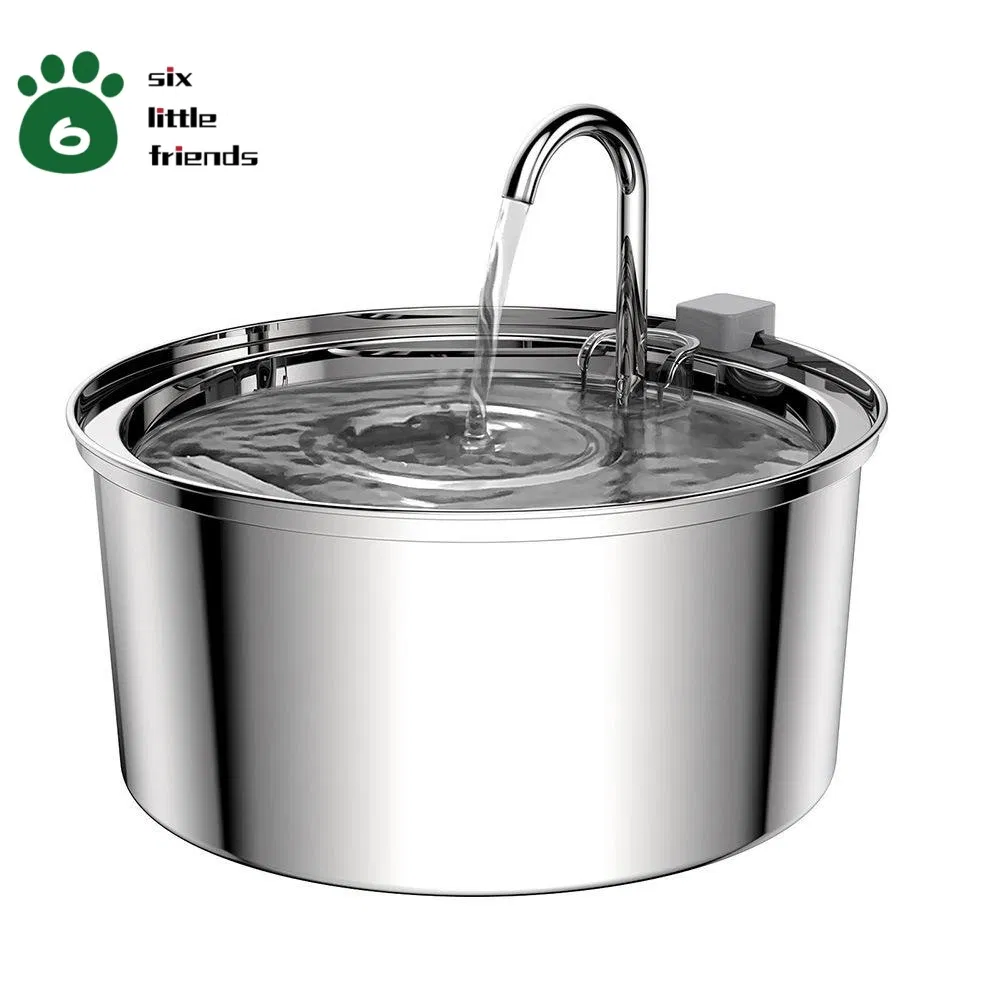 OEM Stainless Steel Pet Water Bowl Electric/Battery Operated Automatic Pet Fountain