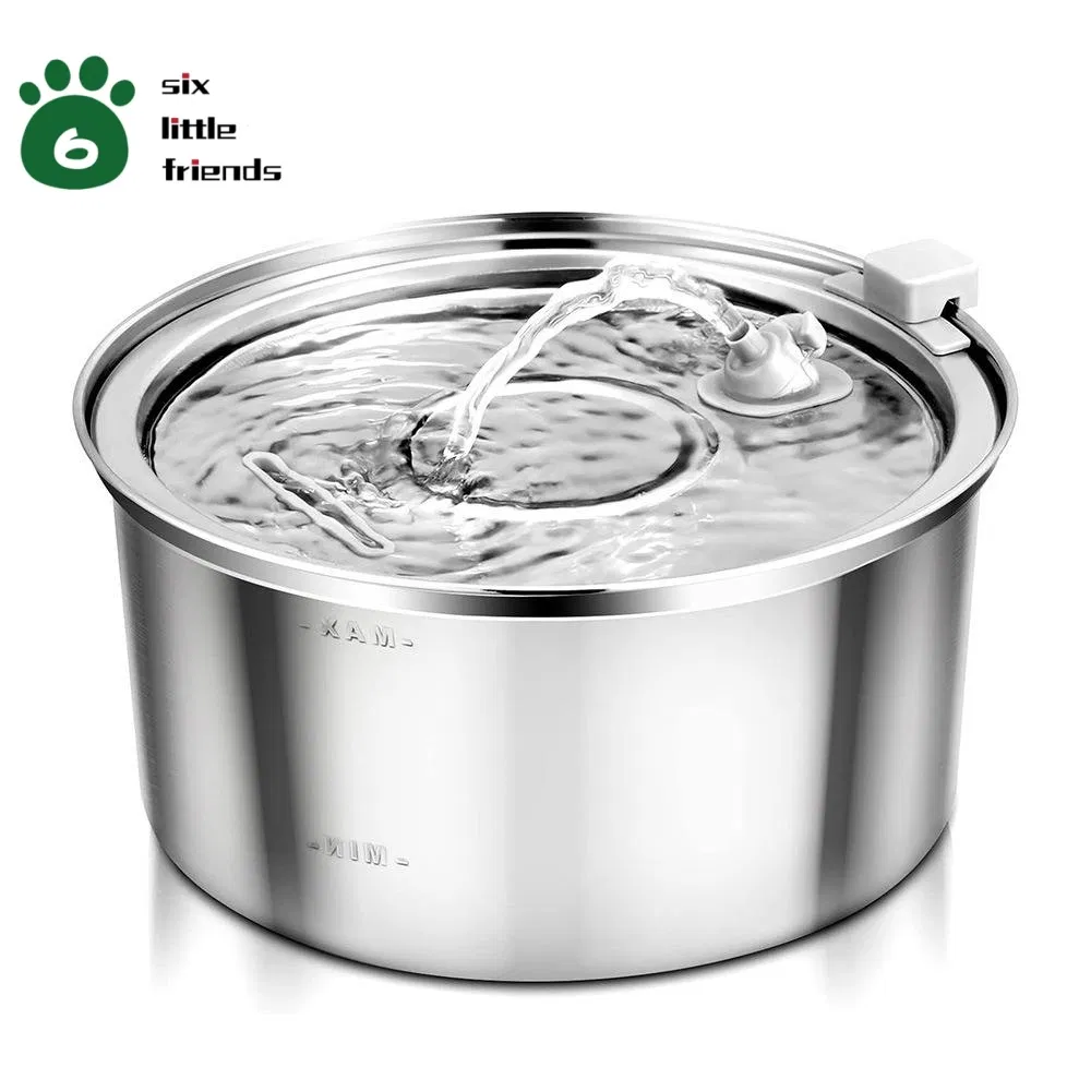 OEM Stainless Steel Pet Water Bowl Electric/Battery Operated Automatic Pet Fountain