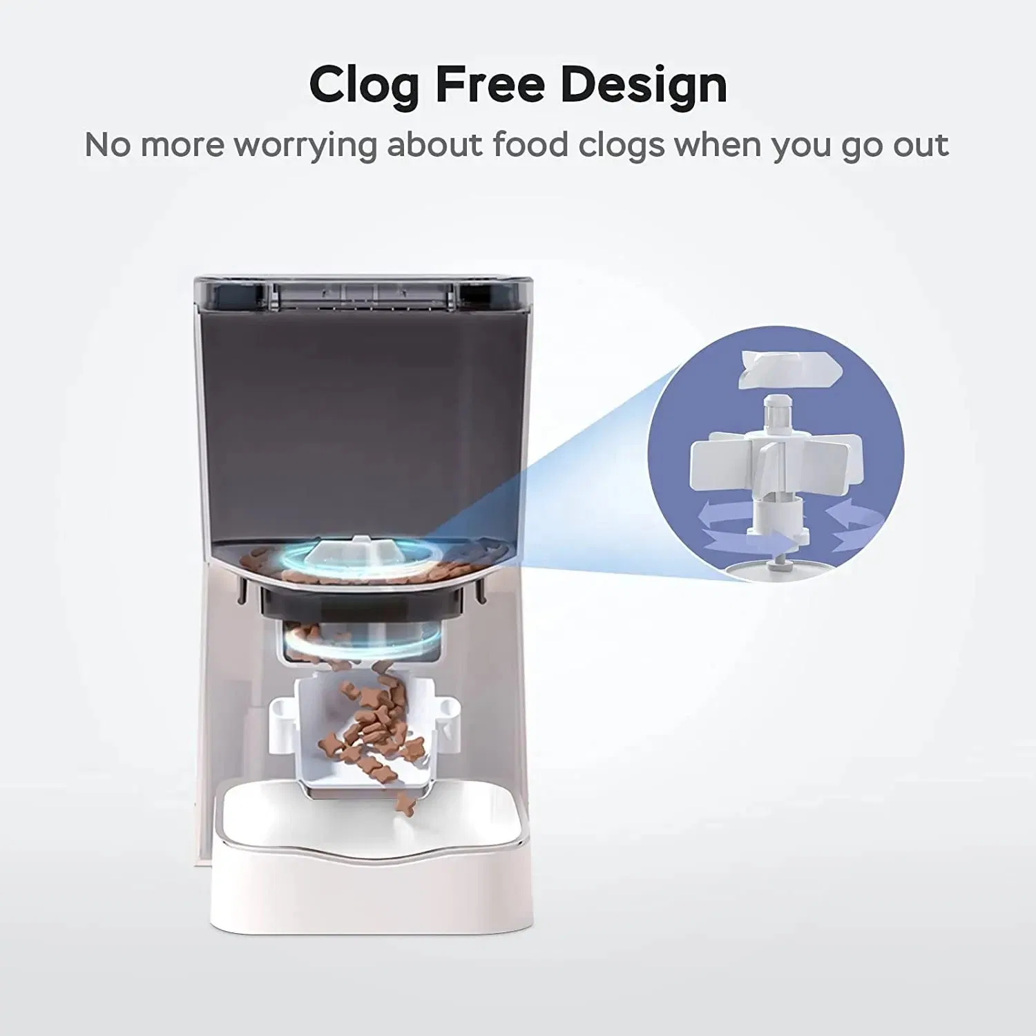 WiFi Tuya Smart Intelligent Feeder Clog-Free Design Timed Cat Feeder Automatic Pet Dog Feeder