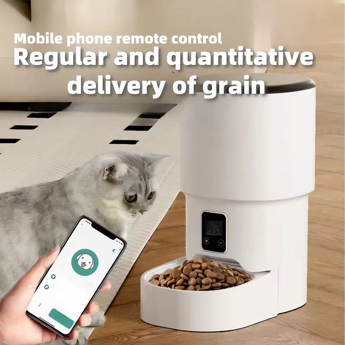 Popular Cheap Durable Factory Direct 4L WiFi APP Controlled ABS Automatic Cat Feeder for Busy Pet Owners