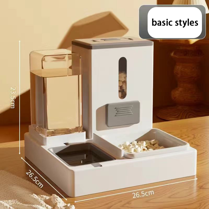 Pet Supplies Cat Bowl Dog Bowl Double Bowl Automatic Waterer Large Capacity Cat Bowl All-in-One Automatic Cat Feeder