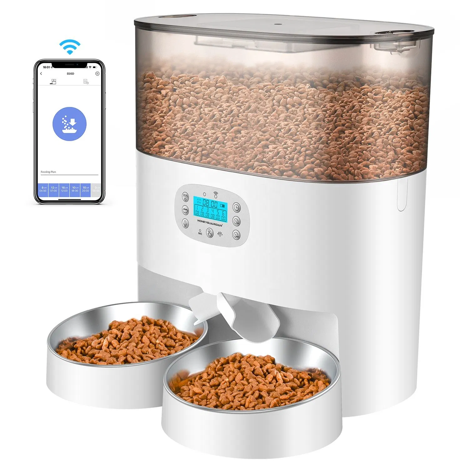 Cat Mate Small Gravity Tuya WiFi Pet Feeder Timer 2 Meal