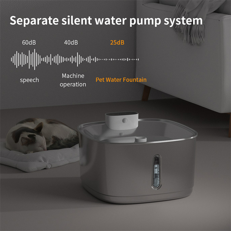 Stainless Steel Cat Water Fountain Intelligent Pet Drink Water Dispenser Automatic