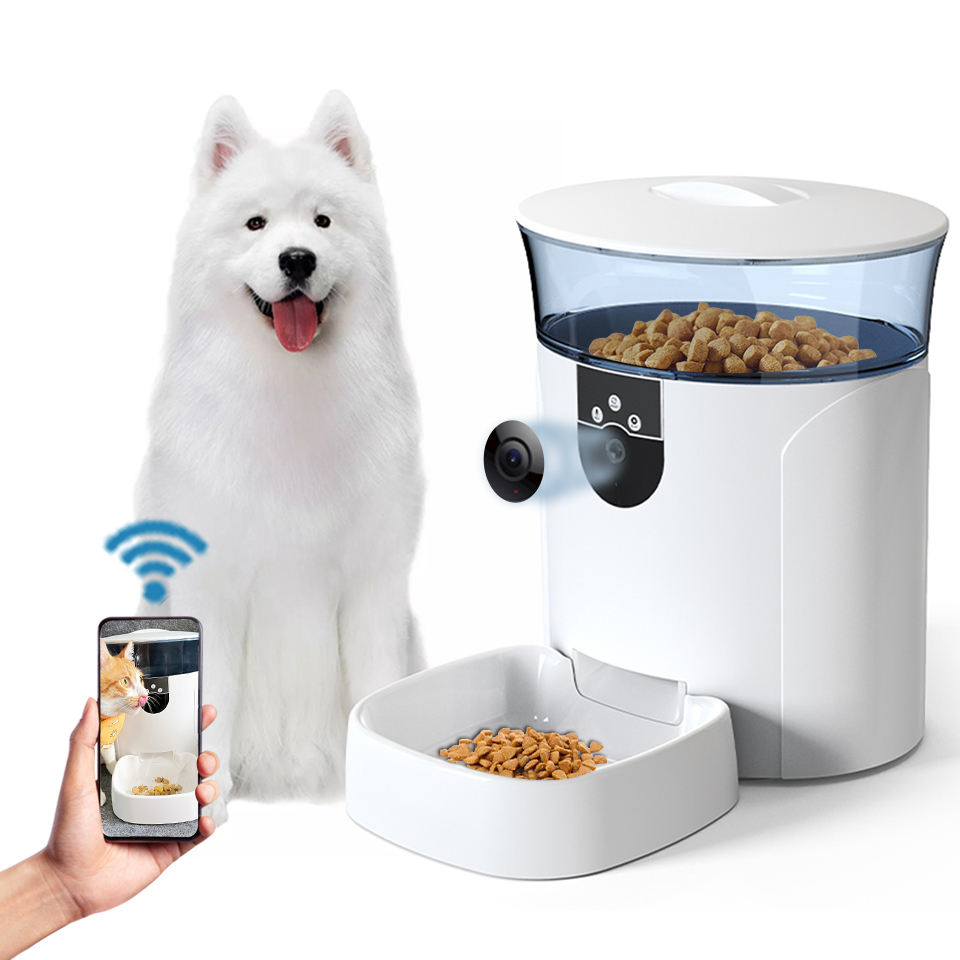 APP Control CMOS Sensor Timing Built-in Mic Smart Automatic WiFi Pet Feeder