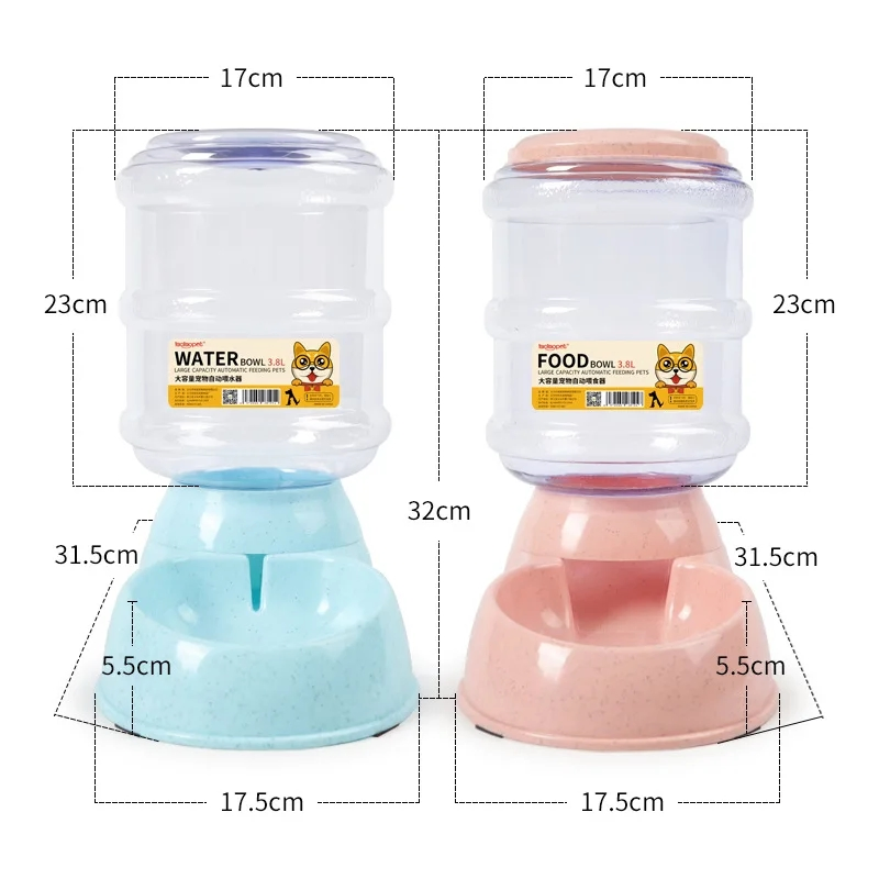 Dog Automatic Feeder Plastic Water Bottle Cat Bowl Feeding and Drinking Dog Water Dispenser Pet Feeding Bowl Pet Supplies