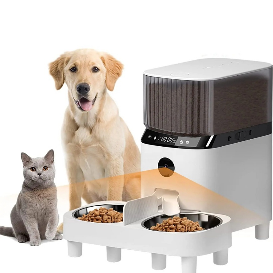 10 Second Voice Message Recording Pet Feeder with Steel Anti Corrosion Bowls