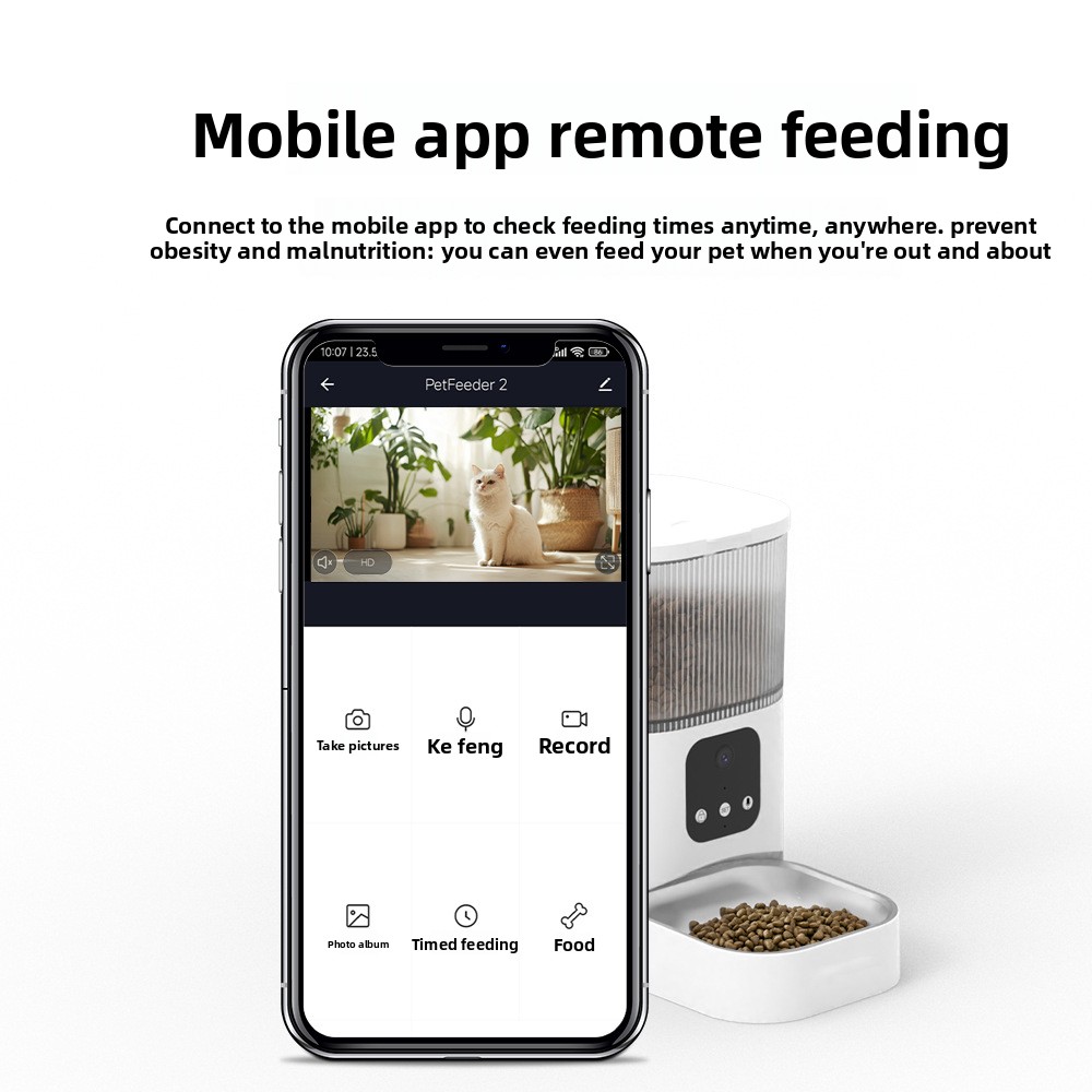 Pet Automatic Feeder Large Capacity 3L Timed Quantitative Remote Feeding Wifi Smart Pet Feeder for Dogs and Cats