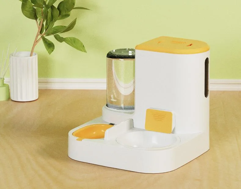 Automatic Pet Feeder Water Food in One Dog Cat Food Dispenser Pet Water Fountains