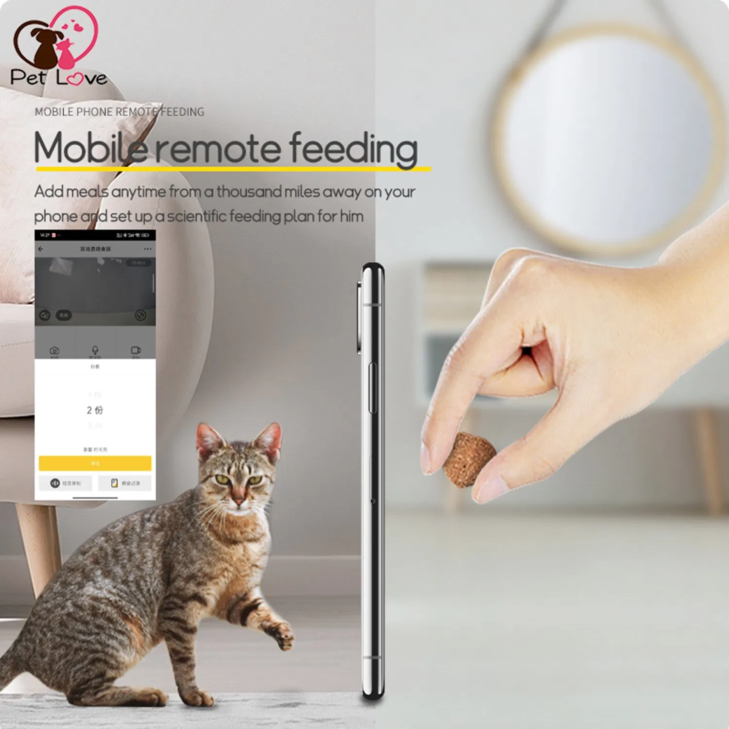 5L Automatic Cat &amp; Dog Feeder with Two Cameras and Remote Monitoring