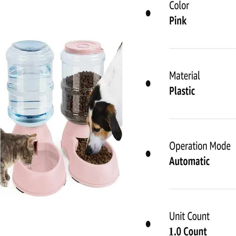 Automatic Water Dispenser Large Capacity Pet Feeder for Small Large Dog Food Bowl