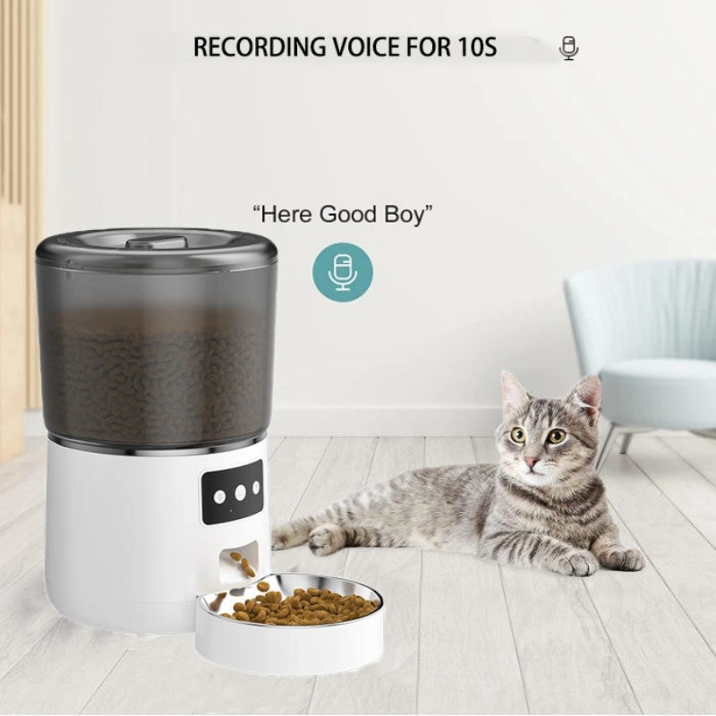 Tuya APP Controlled Feeder for Pets with Dual Power Supply