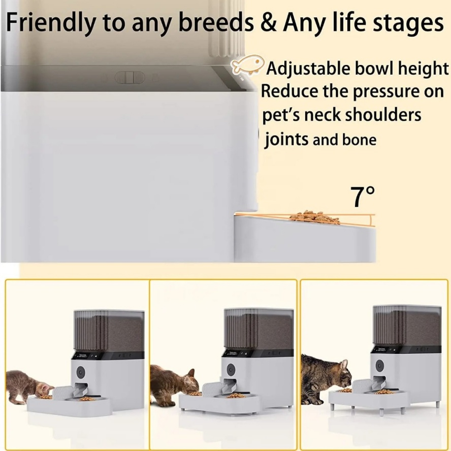 10 Second Voice Message Recording Pet Feeder with Steel Anti Corrosion Bowls
