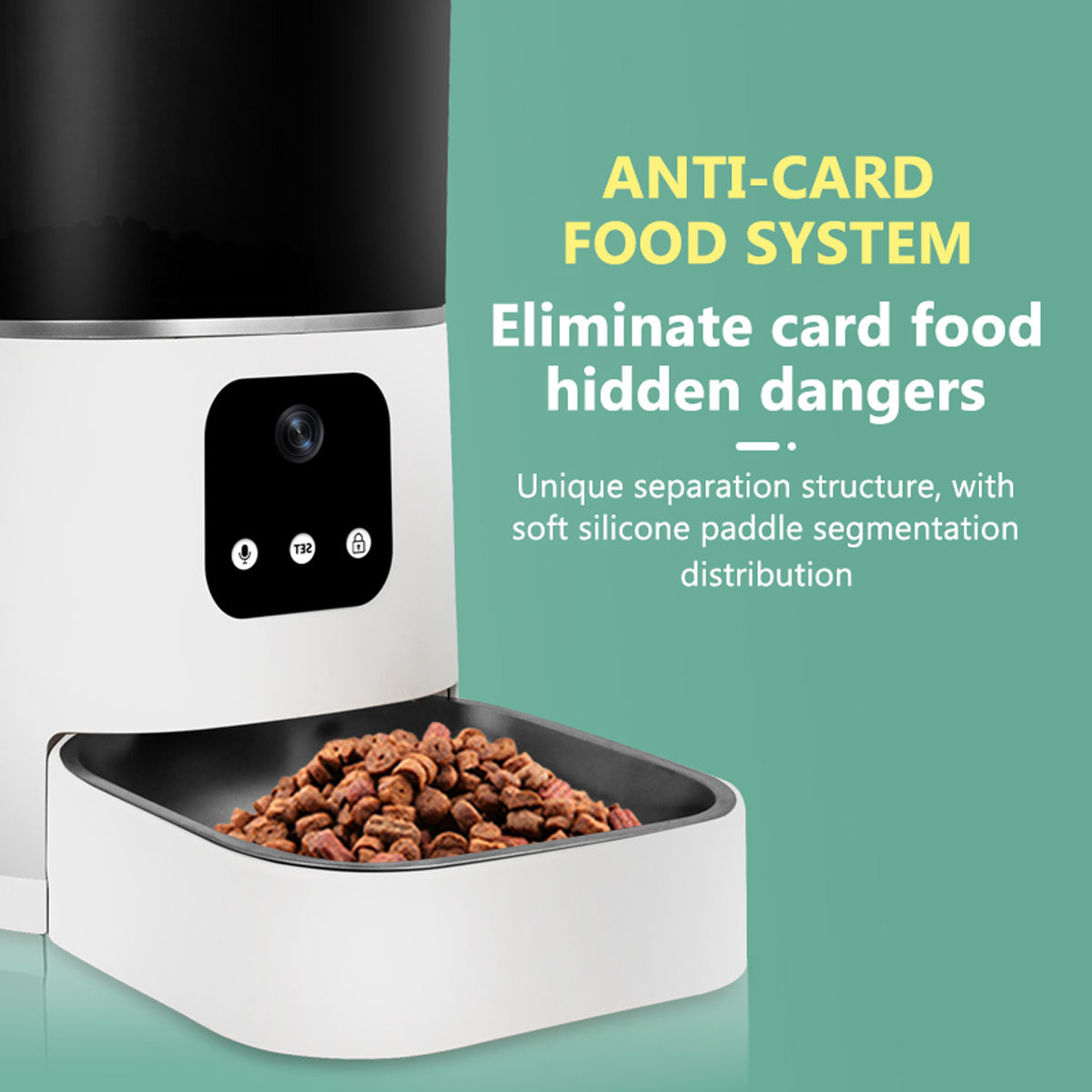 Smart Automatic Cat &amp; Dog Pet Feeder Dispenser Multi-Function Healthy Timed Ration Moisture Protection Pet Bowls &amp; Feeders