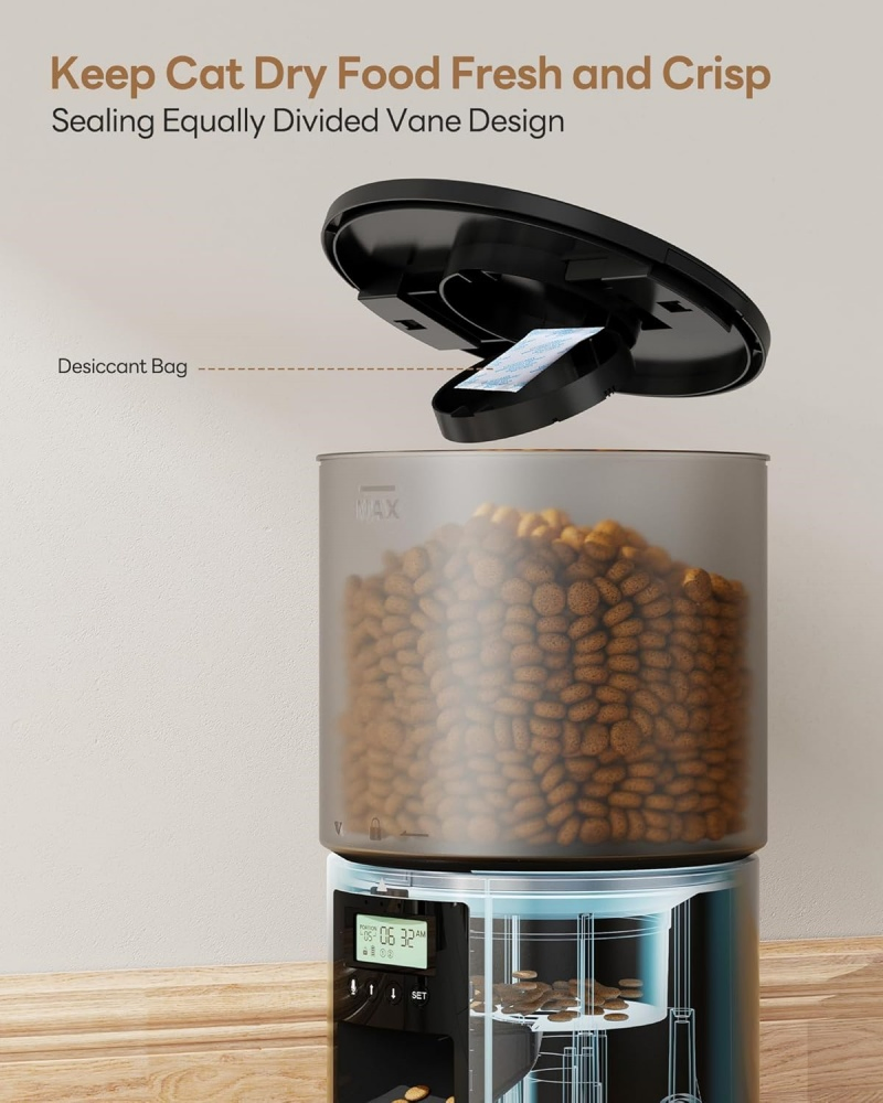Smart WiFi Cat Feeder with Automatic Portion Control for Pets
