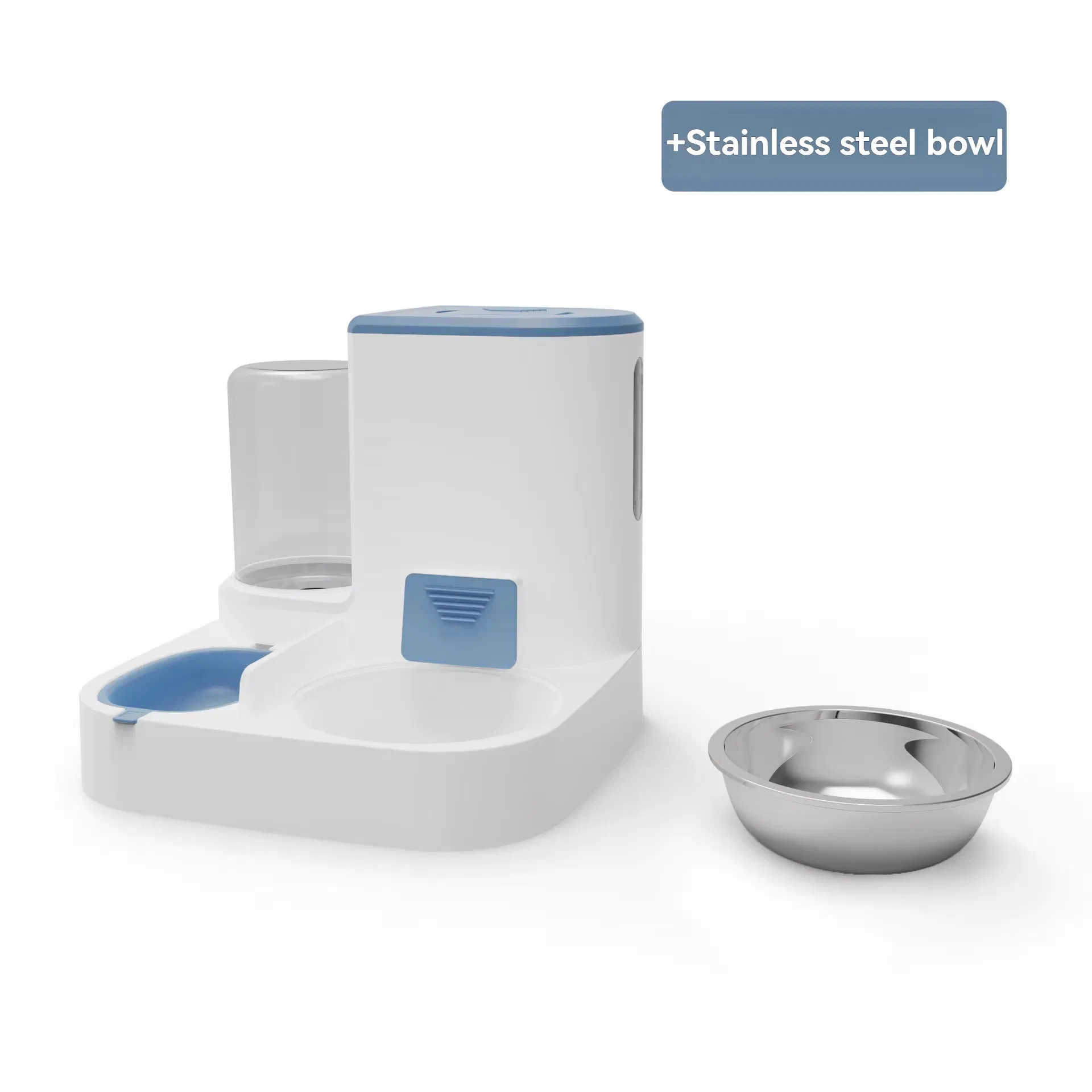 2.2L Large Capacity Dry Wet Separation Automatic Smart Pet Feeder &amp; Water Dispenser with Dog Cat Bowl