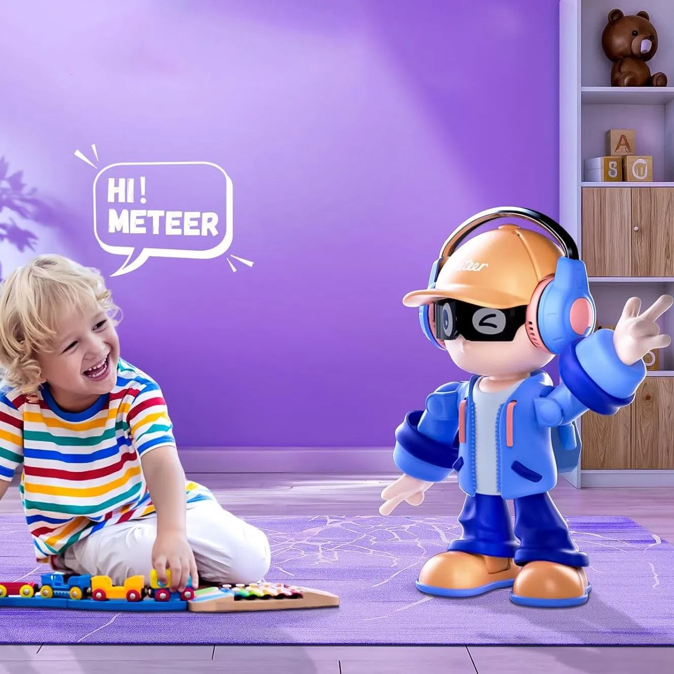 Meteer Al Smart Interactive Robot Pet Voice Chat / Automatic Music Recognition and Dance / Bluetooth and APP Control / Cool Playmate / Birthday, Christmas Party