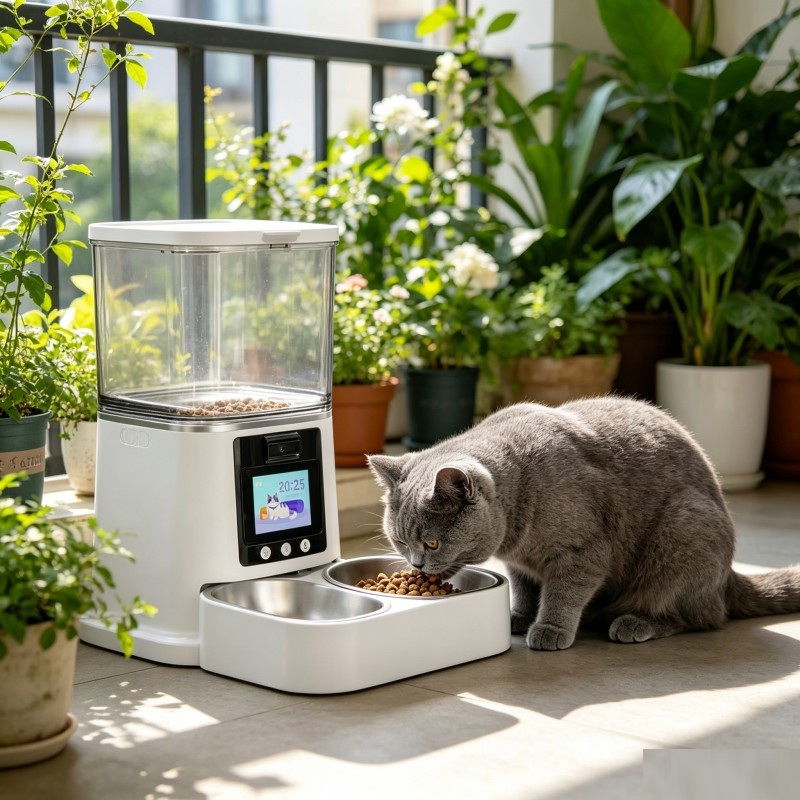 APP Controlled Cat Feeder with Adjustable Camera and 6L Pet Products