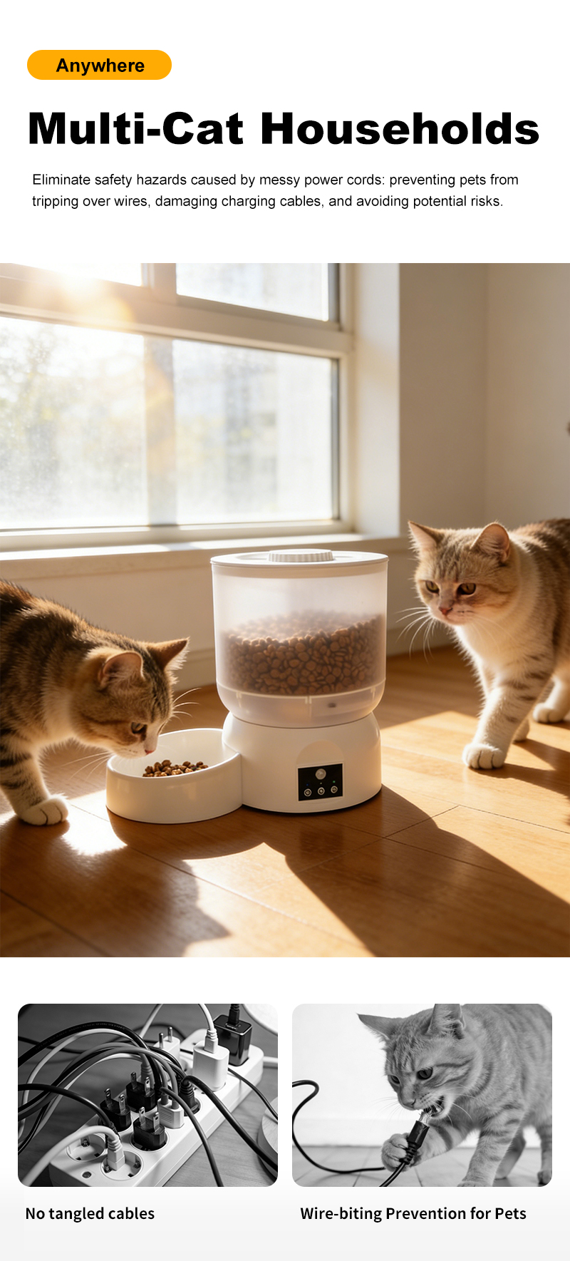 Smart Automatic Pet Feeder with Digital Timer Best Automatic Pet Feeder for Dogs Cats Timed Programmable Machine