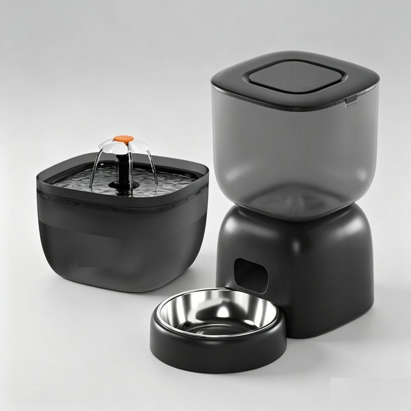3L Dry Food Pet Feeder with Portion Control for Cats Pet Products