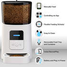 Dog Cat Smart Pet Feeder WiFi Mobile Phone APP Remote Control Microchip Automatic Pet Feeder with 6L for Cats and Small Dogs Can Be Timed and Controlled