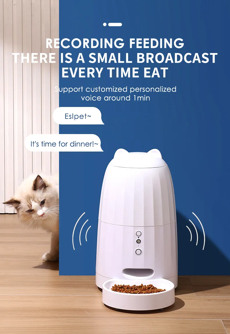 Automatic Pet Feeder WiFi Camera Video Cat Dog Feeder Dispenser
