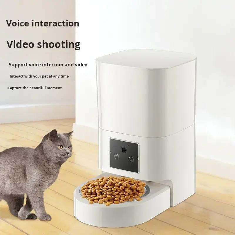 Intelligent Pet Feeder with Portion Control for Dogs and Cats Daily Feeding
