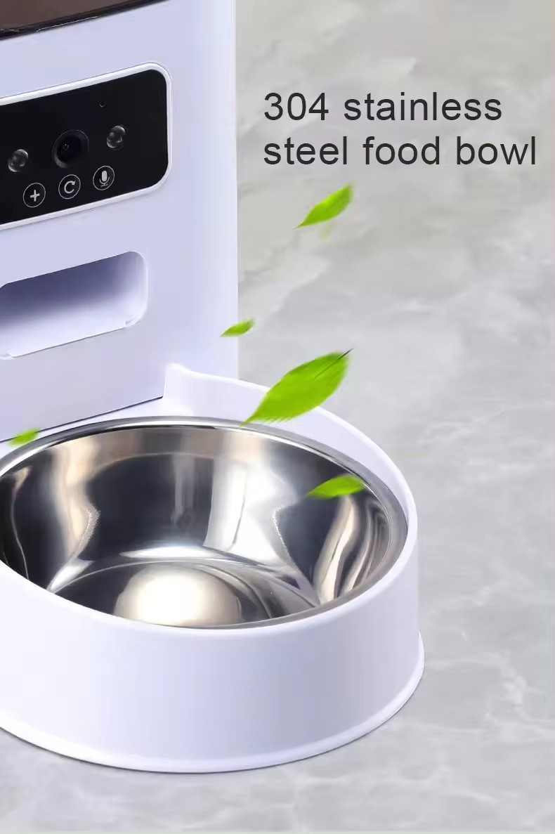 Tuya WiFi Smart Mobile APP Remote Control 5L Cat Dog Automatic Pet Food Feeder with Video Camera Work with Smartlife