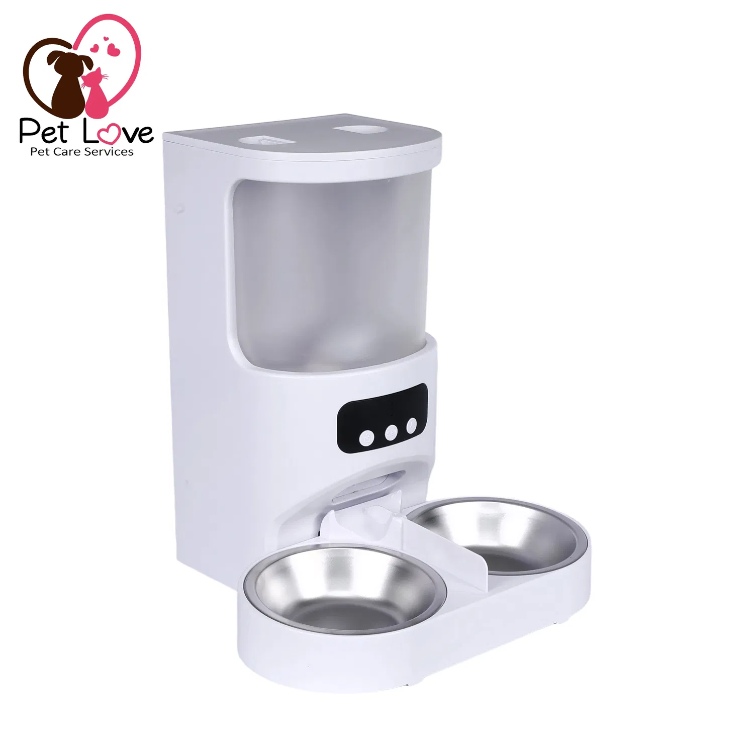 WiFi Automatic Smart Pet Feeder with Dual Bowls and Came