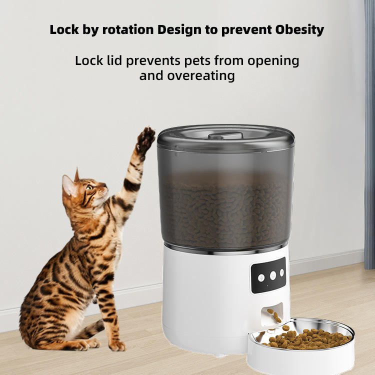 Tuya APP Controlled Feeder for Pets with Dual Power Supply