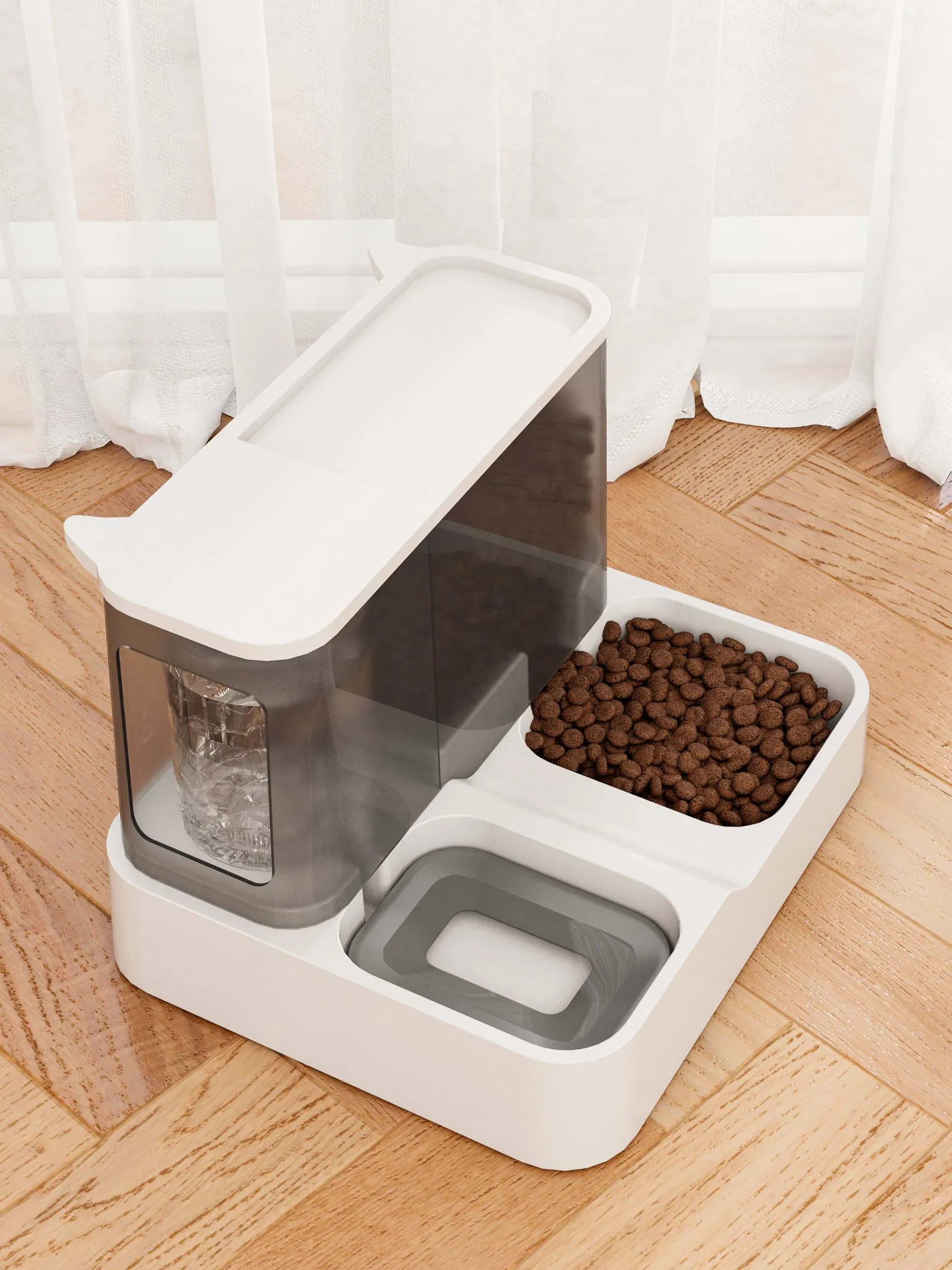 2 in 1 Pet Food and Water Dispenser Pet Feeder Bowl Dog Cat Automatic
