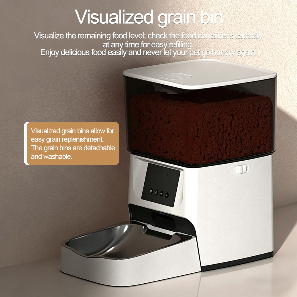 Smart Charge Modern Plastic Feeder Pet Cat &amp; Dog Automatic Timed Food Bowl with Self-service Feeding Machine