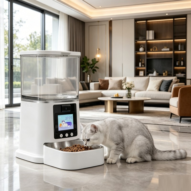 APP Controlled Cat Feeder with Adjustable Camera and 6L Pet Products
