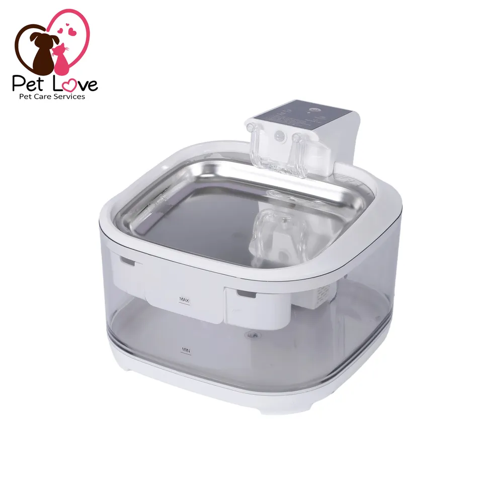 Automatic Stainless Steel Wireless Pet Water Fountain for Cats and Dogs