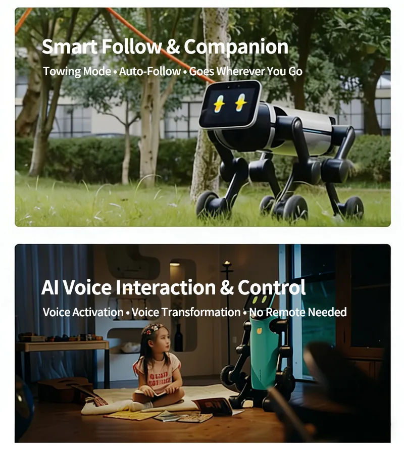 Smart Dual-Form Bimodal Robot Ai Dog Electronic Pet Companion