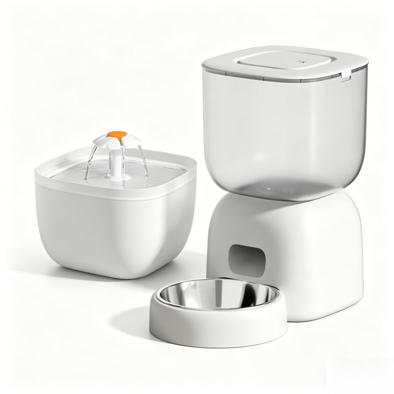 3L Dry Food Pet Feeder with Portion Control for Cats Pet Products