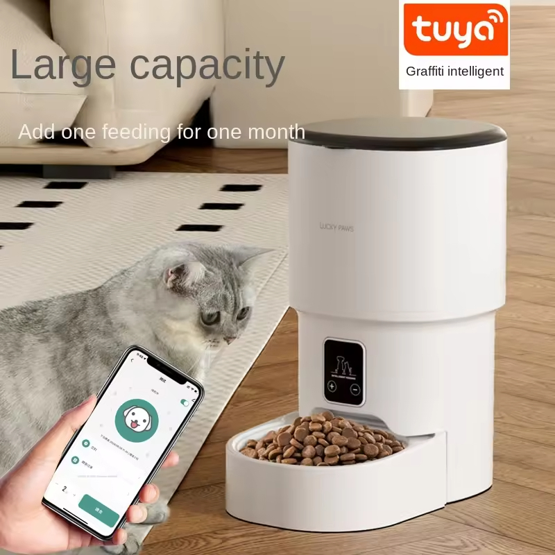 Factory Intelligent Pet Feeder Automatic Feeding Machine with WiFi Remote Timed Feed