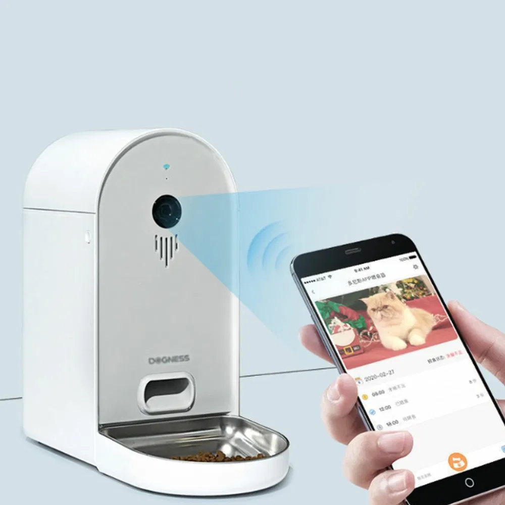 6L Smart Automatic Pet Feeder for Cats &amp; Dogs: Timed &amp; Portion Control with Visible Hopper